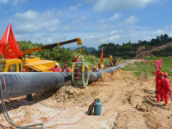烟台某天然气公司与我公司签署3PE防腐钢